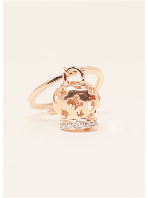 Anello Campanella argento rosato Capri Bell | ANELLOCAMPANELLATRAFORATAROSÈ